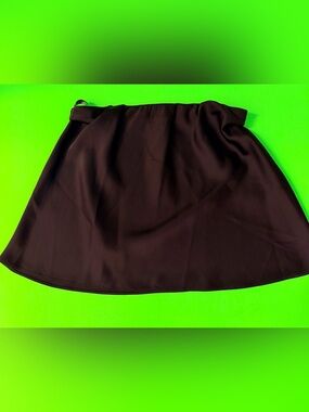 Classic Brown Satin Mini Skirt - Versatile Everyday Essential